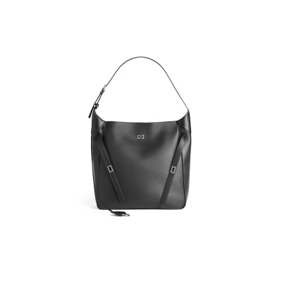 BALENAIAGA WOMEN'S BEL AIR HOBO BAG LARGE IN BLACK 8057582ABAV3000 (43.9*39.8*14.9cm)